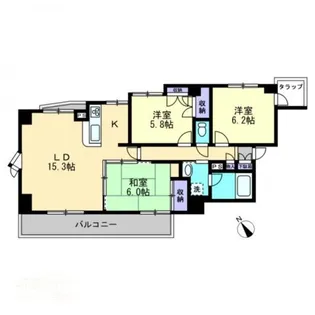 ダイアパレスロワイヤル栗林公園【0501号室】の間取り