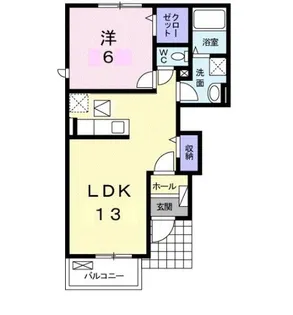 1LDKの間取り画像
