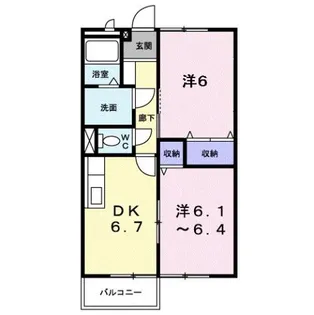 ニューエルディム大樹 B【1階】の間取り