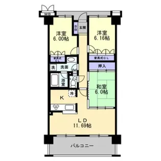 アルファシティ屋島五番館【2階】の間取り