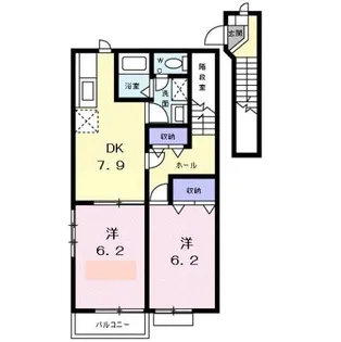 メゾンディオール B【2階】の間取り