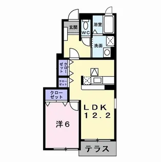 トマト・ラ・ル−ナ【1階】の間取り