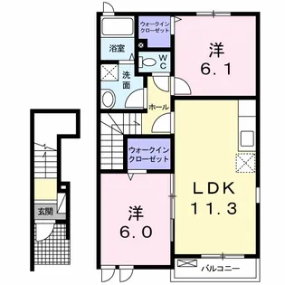 センス【2階】の間取り