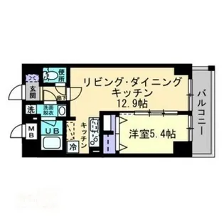 アンパレ内町【4階】の間取り