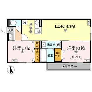 セレノアールA【2階】の間取り