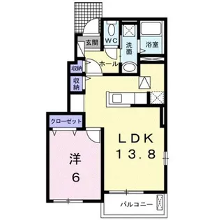 ルーラルシティ 成合【1階】の間取り