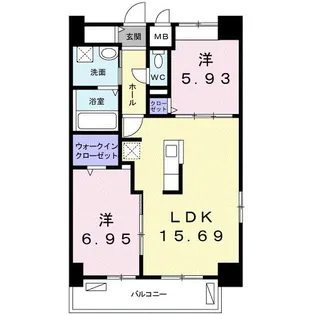 クラール上福岡【8階】の間取り