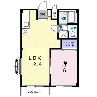 エルディム 吉田【2階】の間取り