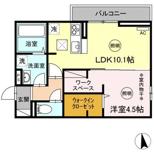 ユニヴェール F棟【1階】の間取り