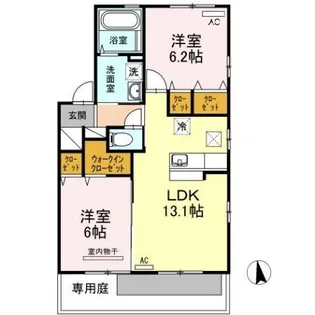 グラン・ノーブル C棟【0101号室】の間取り