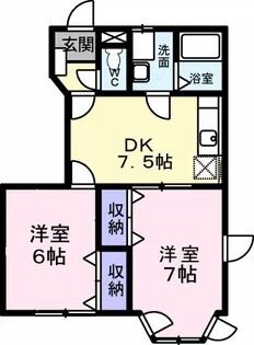 ヌーベル稲木 A【1階】の間取り