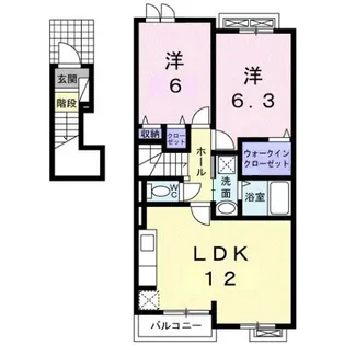 プリムローズ ノユルⅡ【2階】の間取り