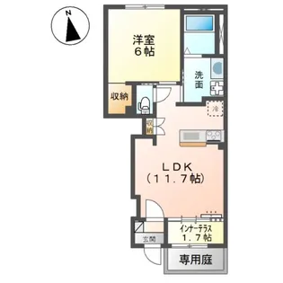 ラ メゾンあけぼのⅠ【1階】の間取り