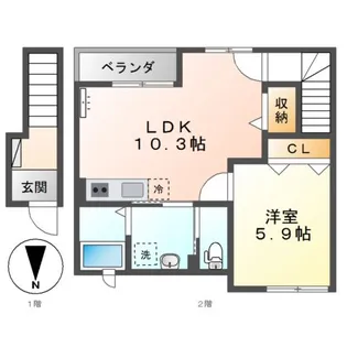 グリーンハイツ フジタ【2階】の間取り