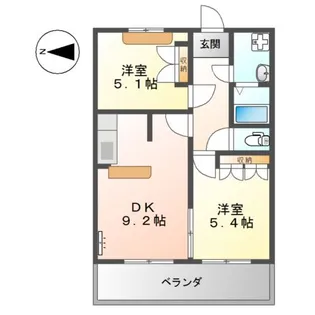 イーストリバーⅢ【1階】の間取り
