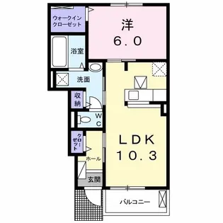 マーヴェラス E【1階】の間取り