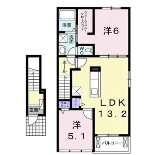 ラ コリーナ ポッツォ【2階】の間取り
