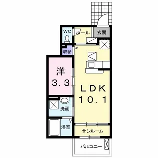 ボヌール A【1階】の間取り