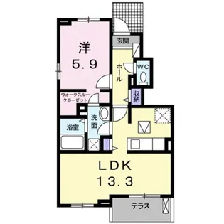 エルヴィータ B【1階】の間取り