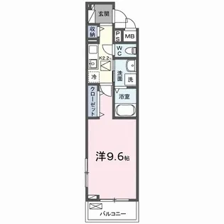 ルーベル桜井【1階】の間取り