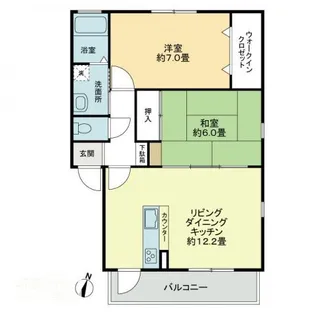 フォブール緑ヶ丘A【1階】の間取り