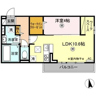 ユニヴェール C棟【1階】の間取り