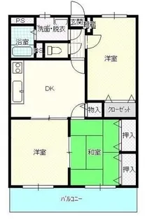 エスポワールⅡ田井【2階】の間取り