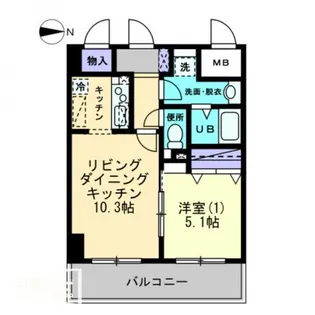 ル・マレNishikimachi【10階】の間取り