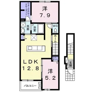フォルシュ・ヴェーラⅡD【2階】の間取り