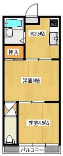 コーポK【0201号室】の間取り