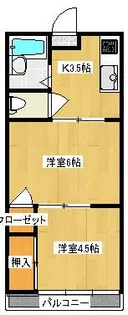 コーポK【0105号室】の間取り