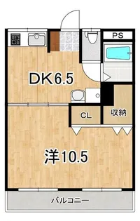男井間マンション【0201号室】の間取り