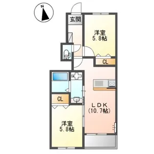 グラン フェリシア Ⅱ【1階】の間取り