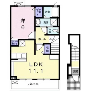 サン・フィオーレⅢ【2階】の間取り