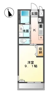パークウェイ今里【2階】の間取り