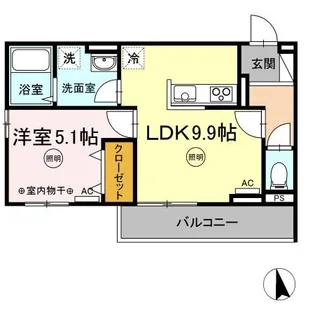 ユニヴェール B棟【3階】の間取り