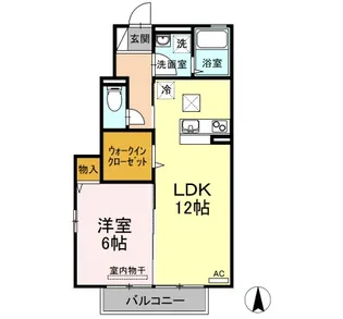 リーバス・E・イノセント B棟【1階】の間取り