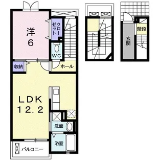 エンジェル M【3階】の間取り