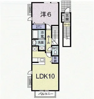 サン・フィールド ⅡB【2階】の間取り