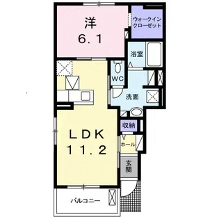 ラベリーズ・八幡【1階】の間取り