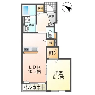 レーヴ【1階】の間取り