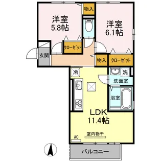 サンライズ豊益 築港町【0101号室】の間取り