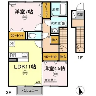 VIVACE B棟【0202号室】の間取り