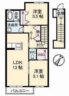 マレンドール【2階】の間取り