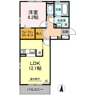 サンライズ豊益 築港町【2階】の間取り