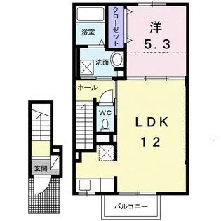 ウェルリッチ 丸亀【2階】の間取り