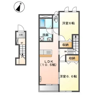 カーサ フェリーチェ【2階】の間取り