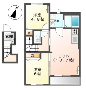 グランリヴィエール【2階】の間取り