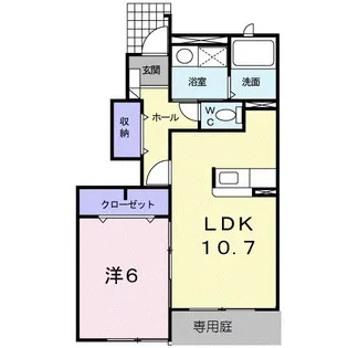 ビサンレジデンスⅡ【1階】の間取り