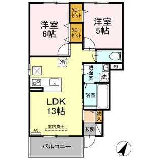 クローリス善通寺【0101号室】の間取り